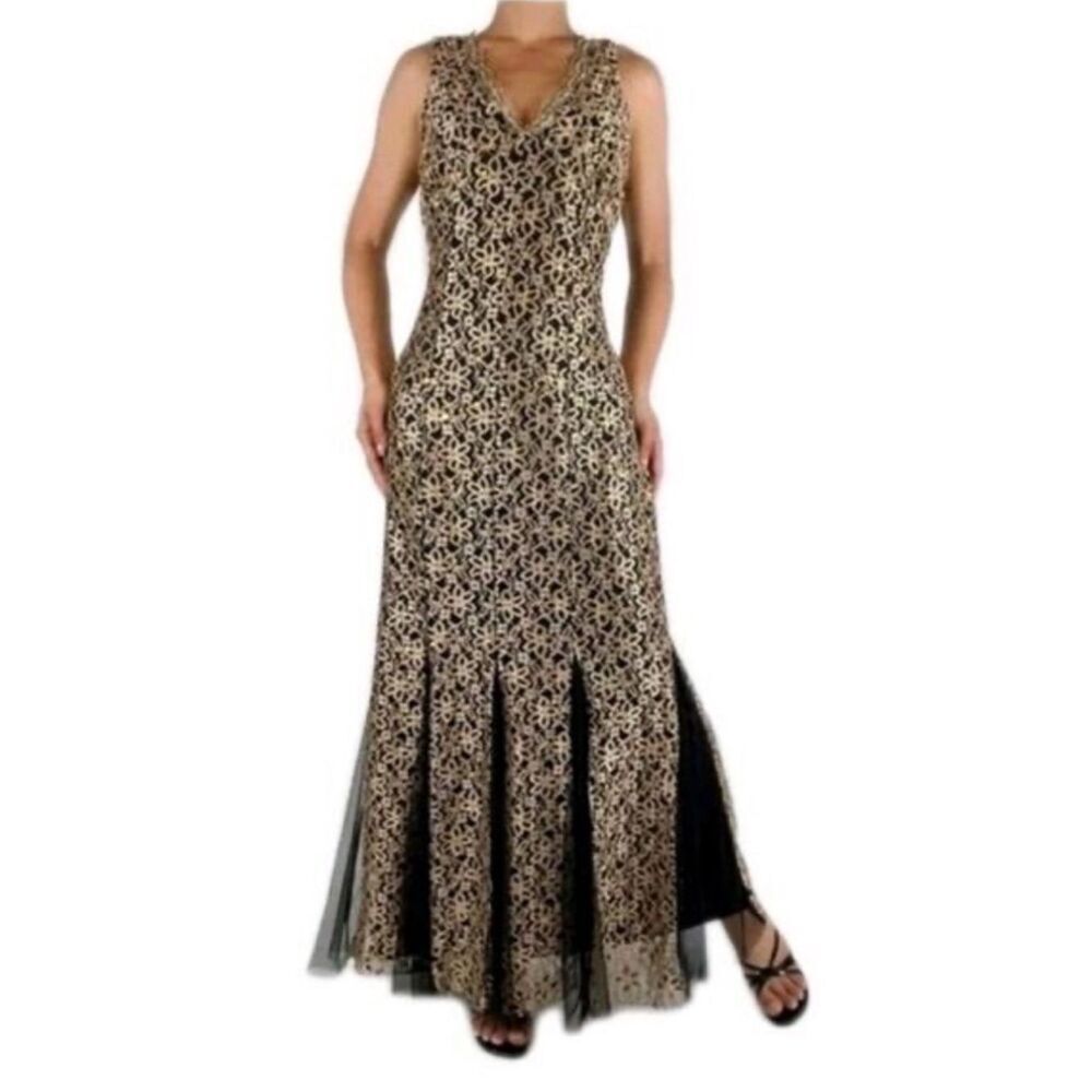 Candalite Formal Black & Gold
Long Gown Dress